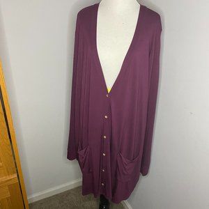 NWT Agnes & Dora Deep Plum Favorite Cardi